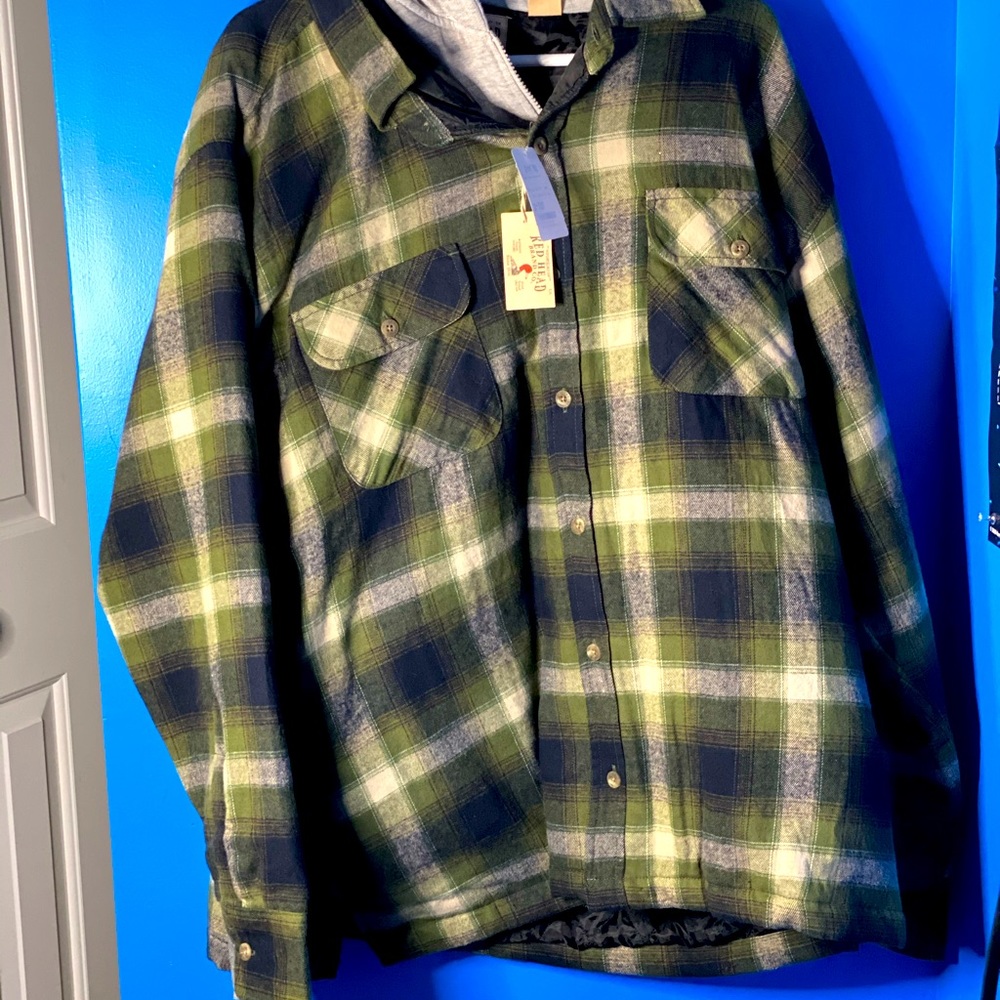 Men’s lined , lightweight flannel jacket